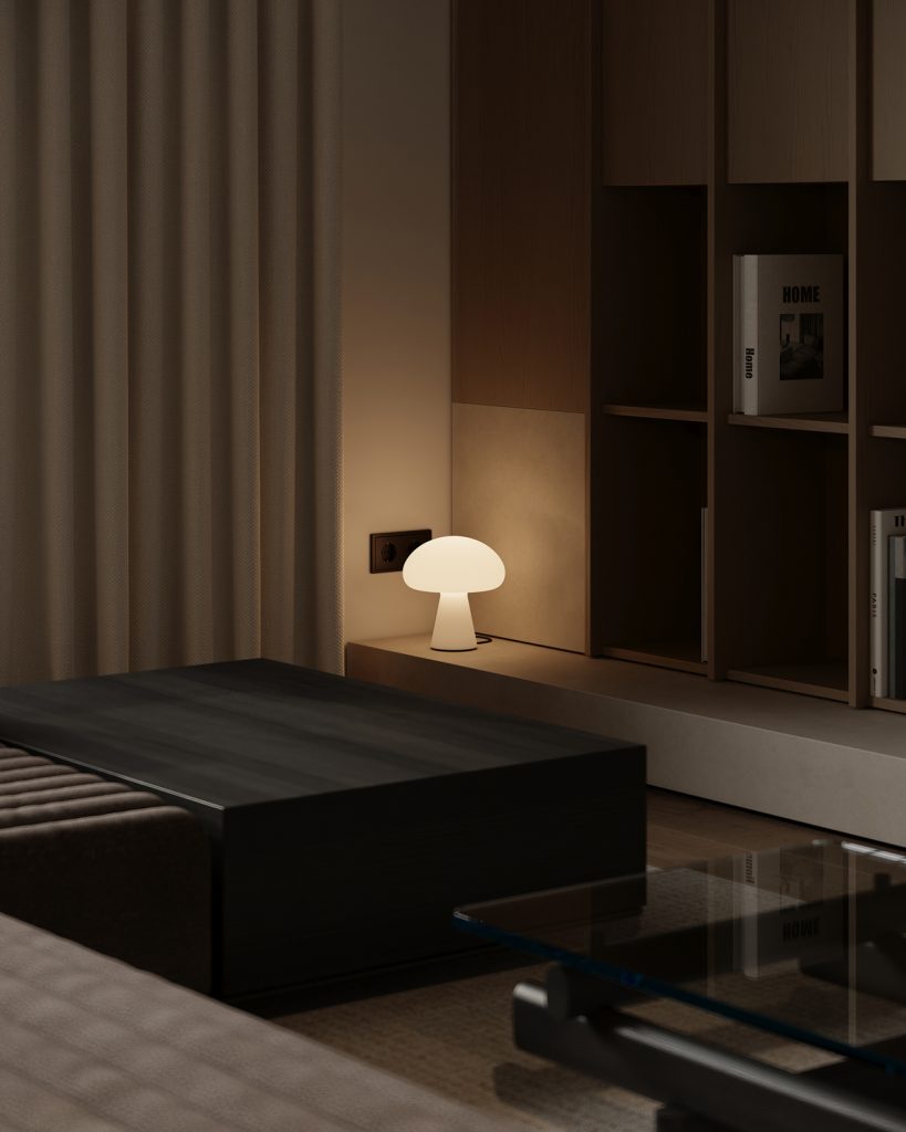 Apartment J — modern interior design project in Groningen, Netherlands, created by BIRO19. Contemporary living space defined by natural materials, warm tones, and minimalist elegance.