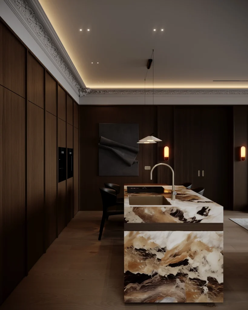 Apartment B interior design in Belgrade Serbia - modern minimalist spaces with refined materials and soft lighting