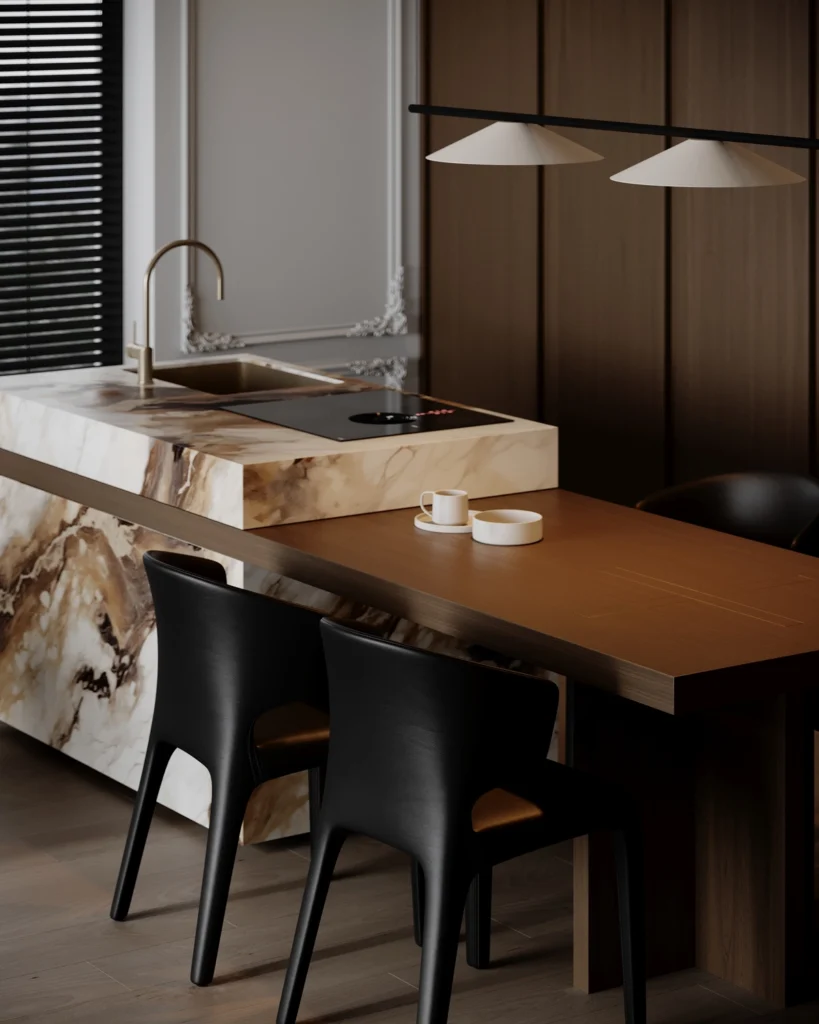 Apartment B interior design in Belgrade Serbia - modern minimalist spaces with refined materials and soft lighting