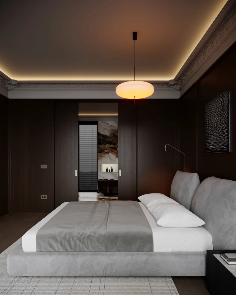 Apartment B interior design in Belgrade Serbia - modern minimalist spaces with refined materials and soft lighting