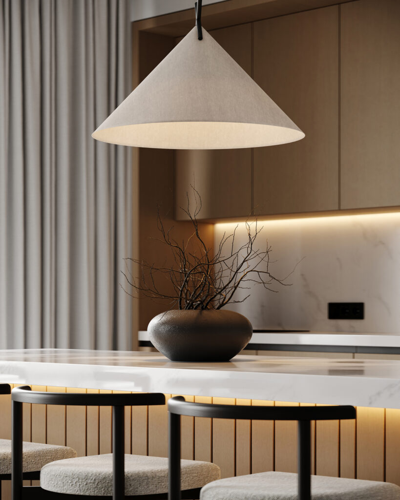 Apartment K — contemporary interior design project in Belgrade, Serbia, by BIRO19. Modern apartment defined by calm tones, natural textures, and refined spatial balance.