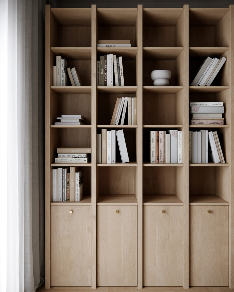 Interior design of Apartment V in Vrnjačka Banja, Serbia by BIRO19, featuring natural materials, warm tones and minimalist composition.