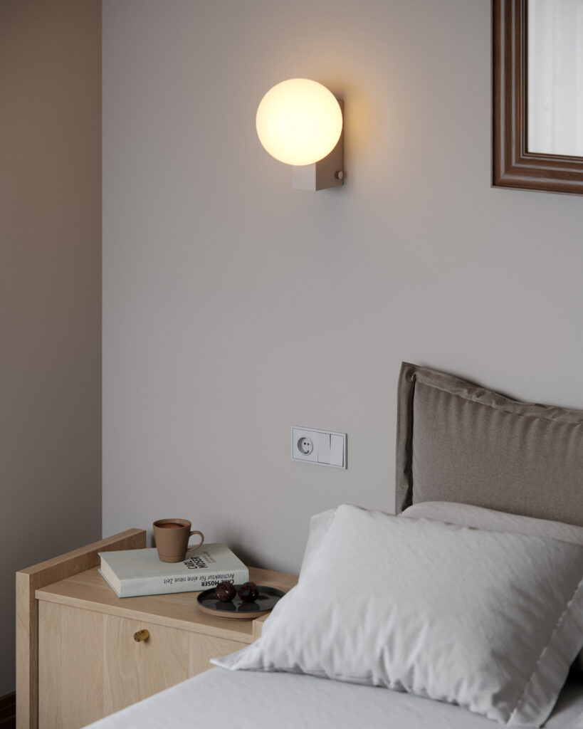 Interior design of Apartment V in Vrnjačka Banja, Serbia by BIRO19, featuring natural materials, warm tones and minimalist composition.