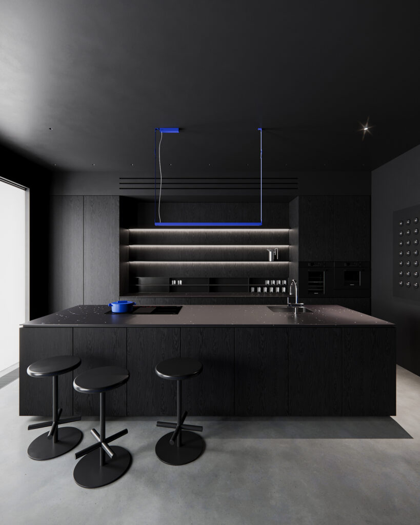 Monochrome X — modern interior design project in Groningen, Netherlands, created by BIRO19.