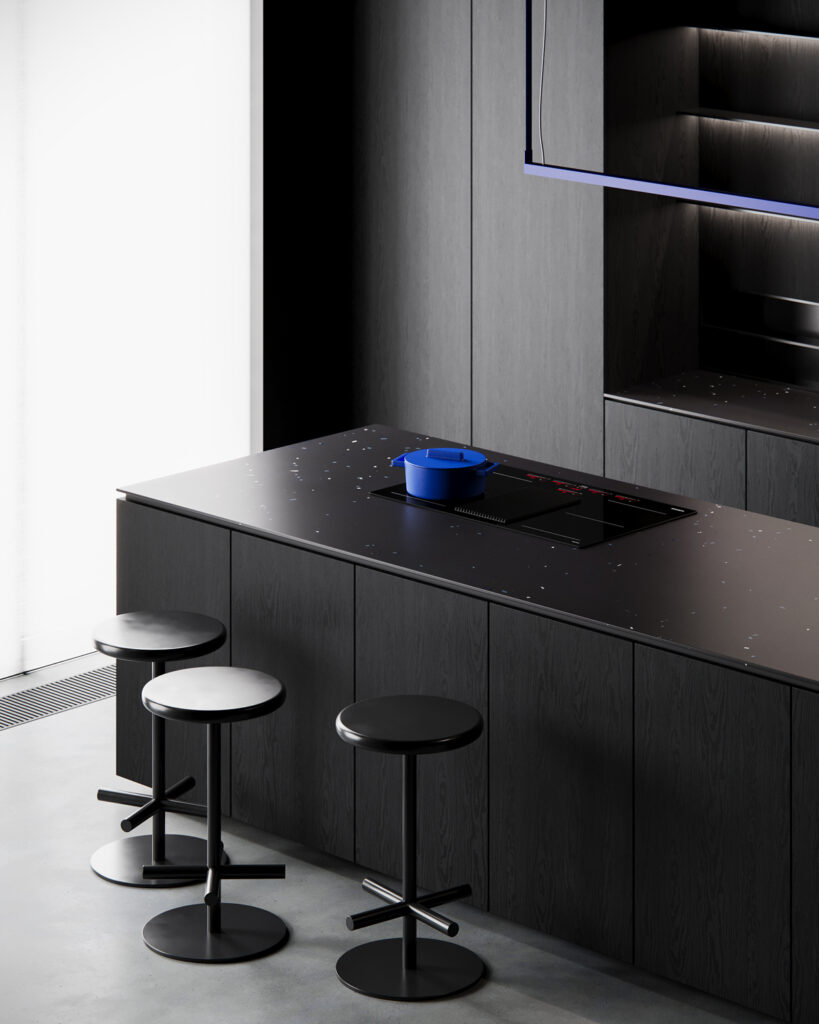 Monochrome X — modern interior design project in Groningen, Netherlands, created by BIRO19.