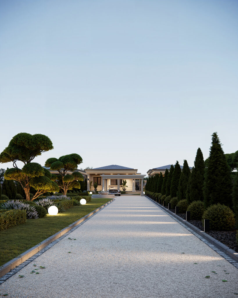 House S — contemporary residential architecture project in Surduk, Serbia. Modern home defined by clear geometry, natural materials, and seamless connection with the surrounding landscape.