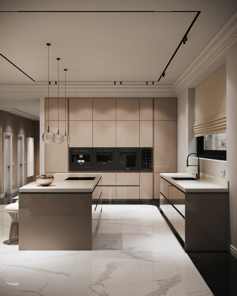 House S — contemporary interior project in Surduk, Serbia. Warm tones, natural finishes, and minimal forms create a calm and balanced atmosphere.