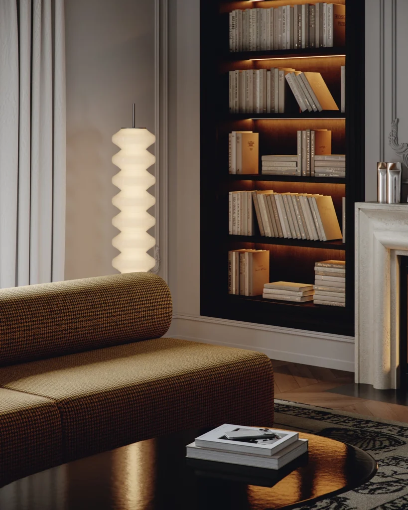 Luxury apartment renovation in Vienna, blending historic classicism with modern design aesthetics.