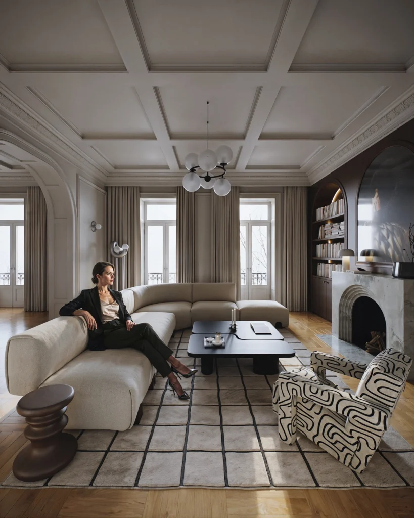 Luxury interior design in Budapest - Apartment P renovation by BIRO19